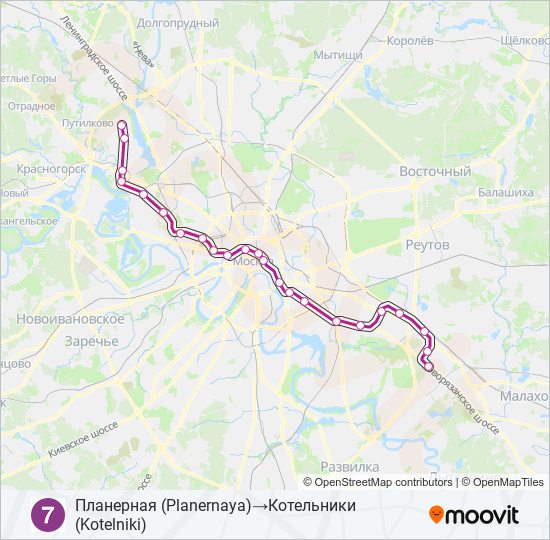 7 metro Line Map