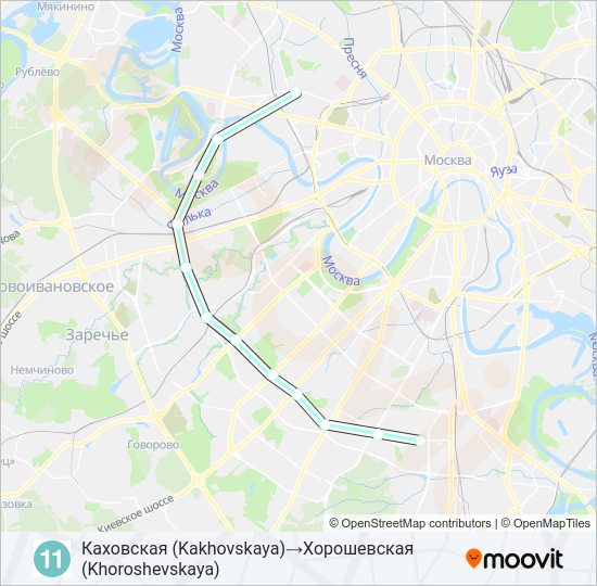 Метро 11: карта маршрута