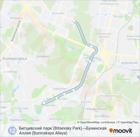 Метро 12: карта маршрута