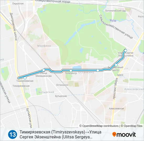 13 Metro Line Map