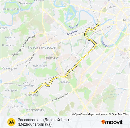 8А metro Line Map