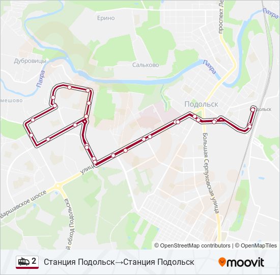 2 Trolleybus Line Map