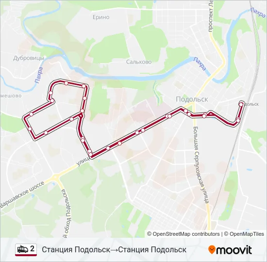 2 Trolleybus Line Map