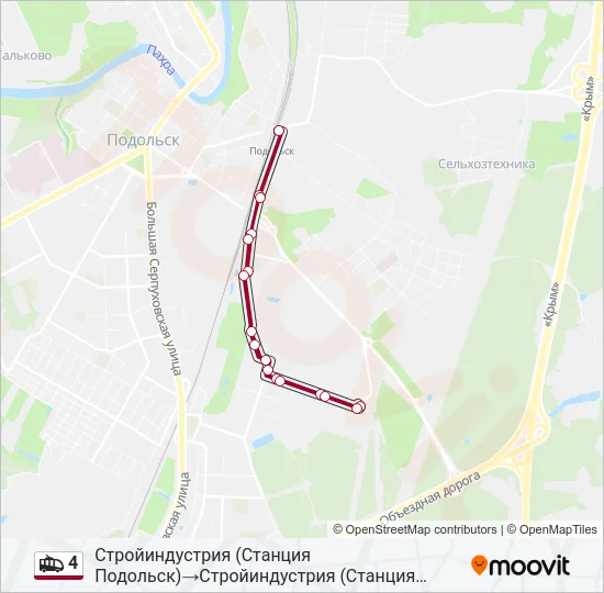 Троллейбус 4: карта маршрута