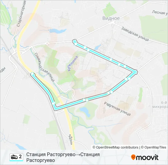 2 Trolleybus Line Map