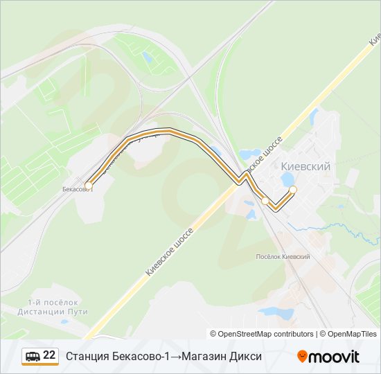 22 shuttle Line Map