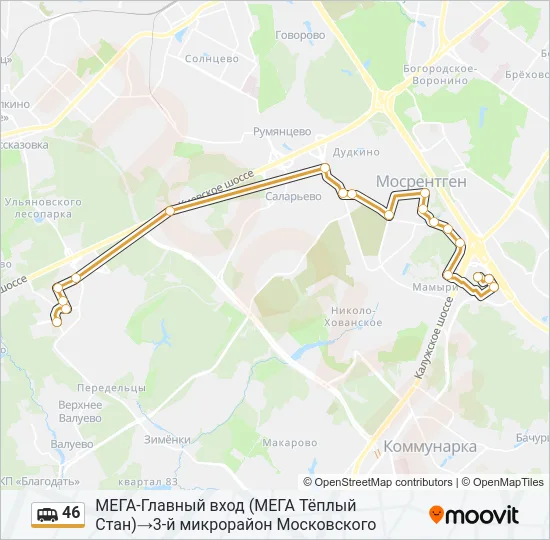 46 Shuttle Line Map