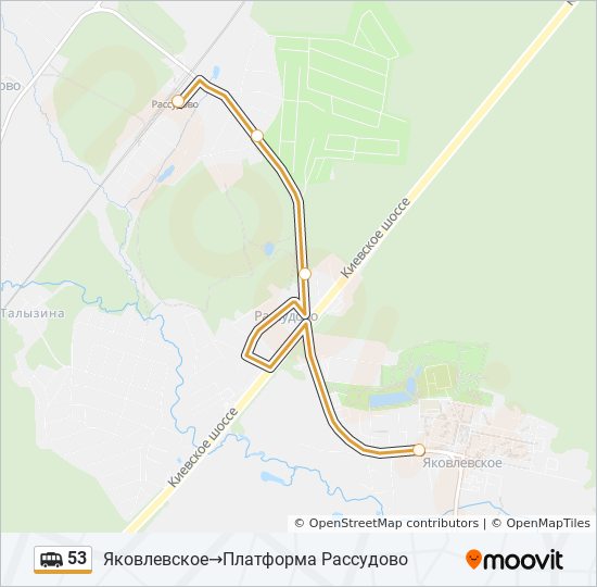 53 shuttle Line Map