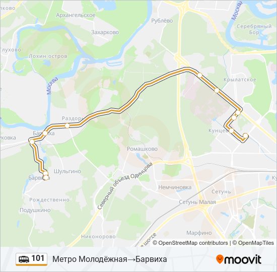 101 shuttle Line Map