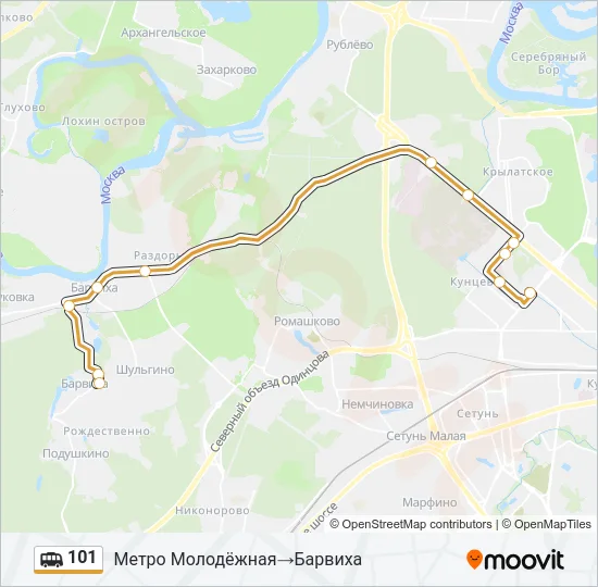101 Shuttle Line Map