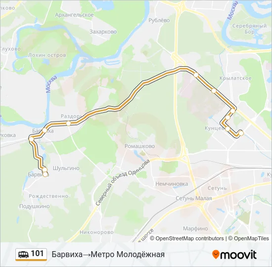 101 Shuttle Line Map