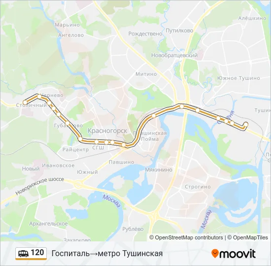 120 Shuttle Line Map