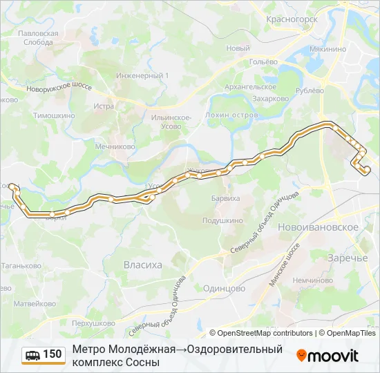 150 Shuttle Line Map