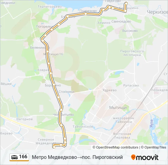 166 Shuttle Line Map