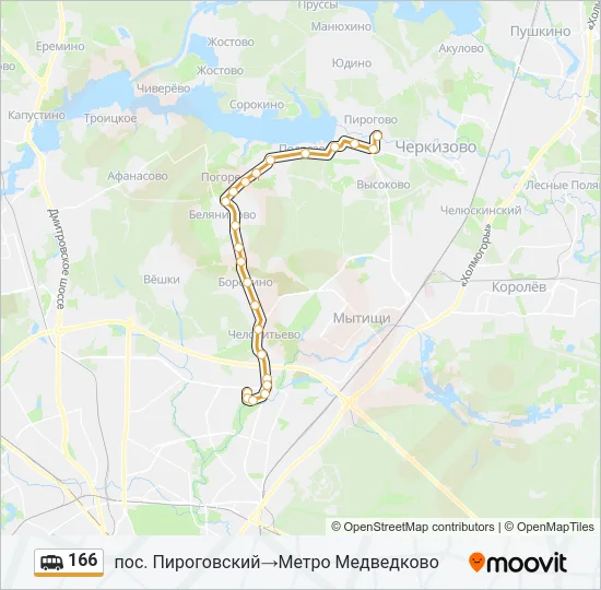 166 Shuttle Line Map