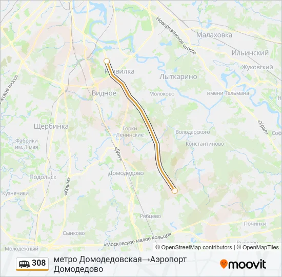 308 Shuttle Line Map