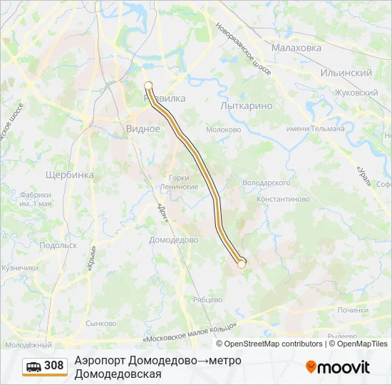 308 Shuttle Line Map