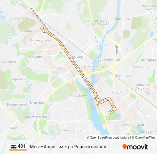 481 Shuttle Line Map