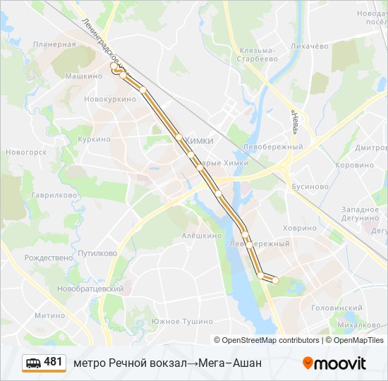 481 shuttle Line Map