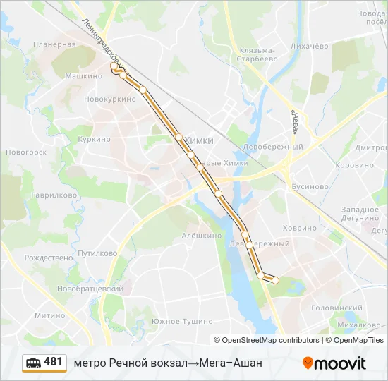 481 Shuttle Line Map