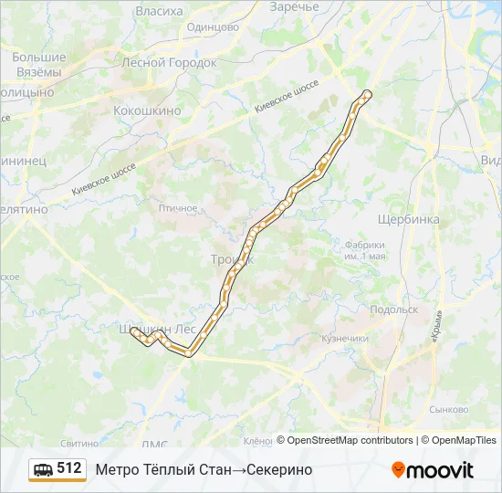 512 Shuttle Line Map