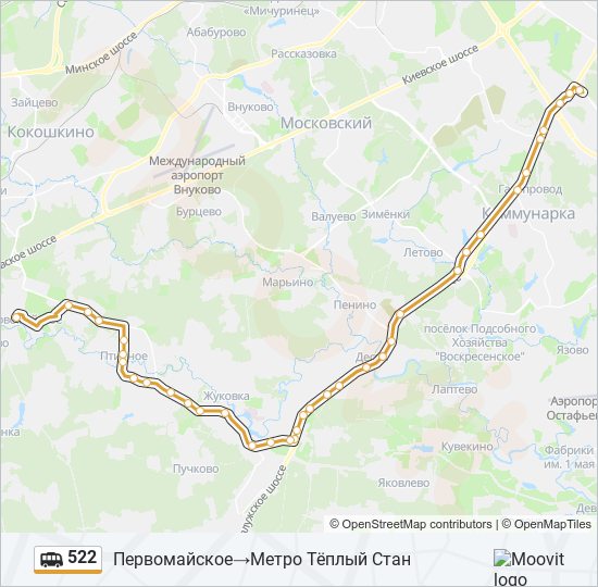 522 shuttle Line Map