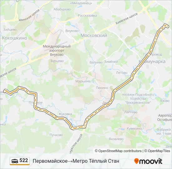 522 Shuttle Line Map