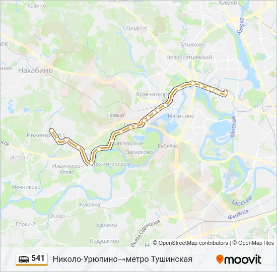 541 Shuttle Line Map