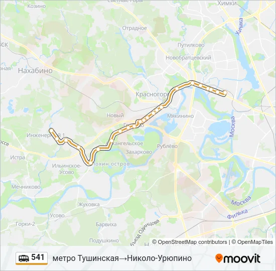 541 Shuttle Line Map