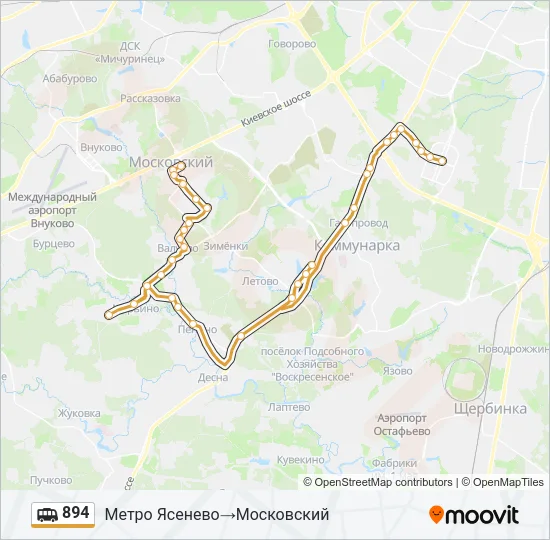894 Shuttle Line Map