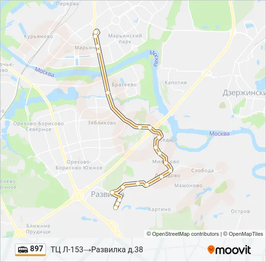 897 Shuttle Line Map