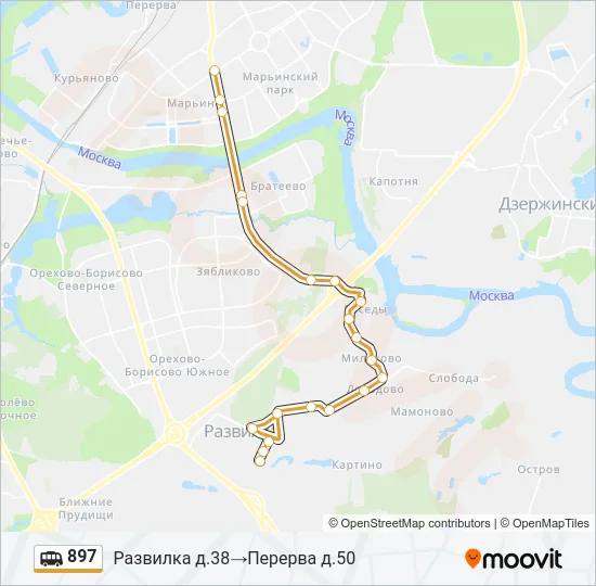 897 Shuttle Line Map