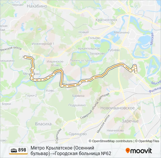 898 Shuttle Line Map