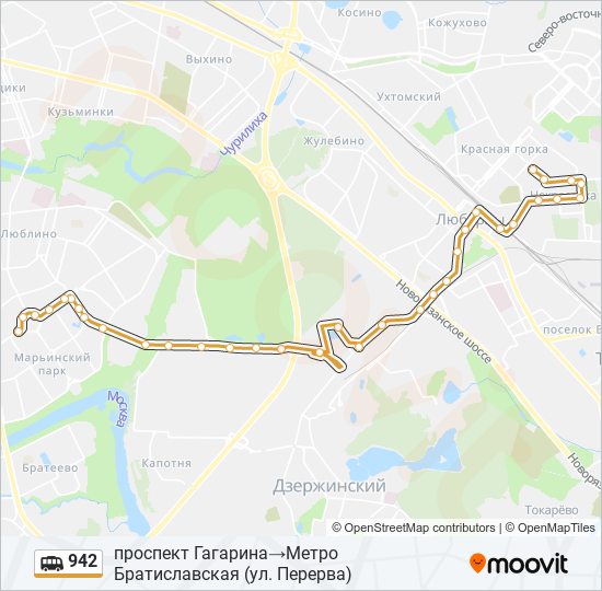 942 shuttle Line Map