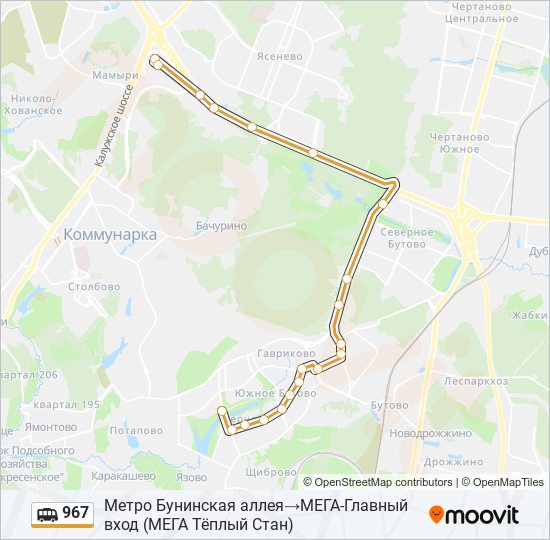 967 shuttle Line Map