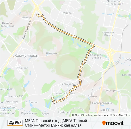 967 Shuttle Line Map