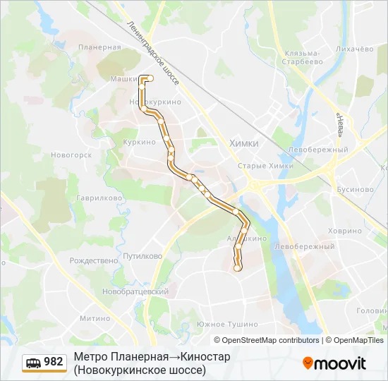 982 Shuttle Line Map