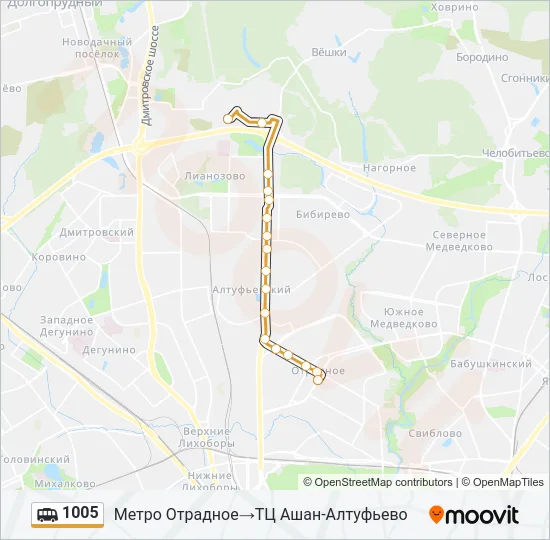 1005 Shuttle Line Map