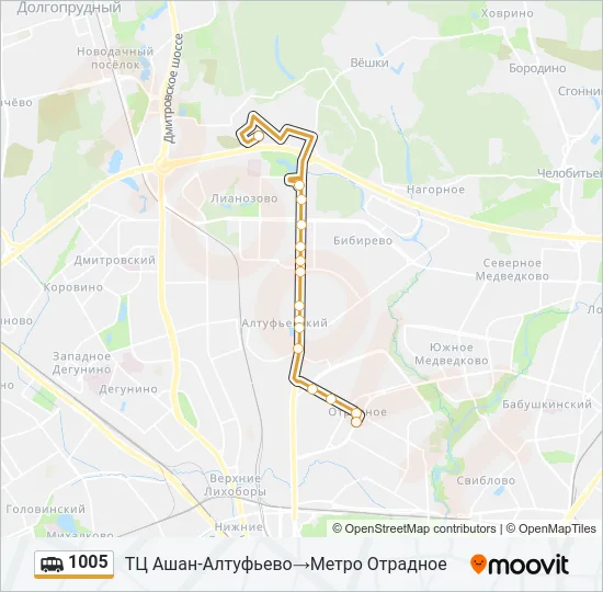 1005 Shuttle Line Map