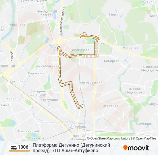 1006 Shuttle Line Map