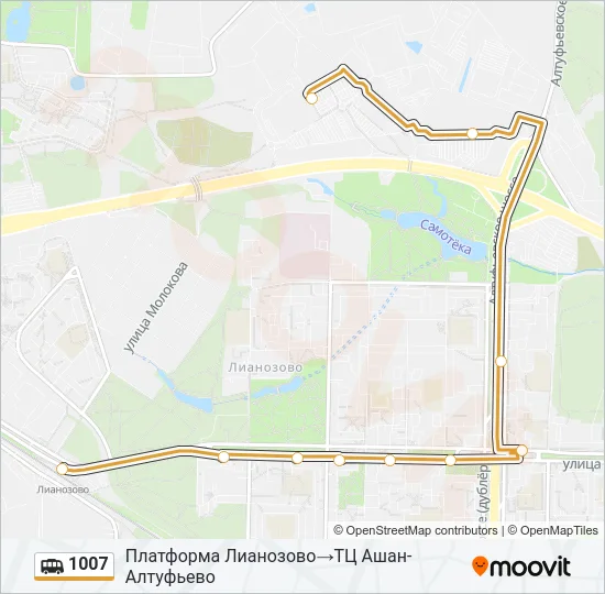 1007 Shuttle Line Map