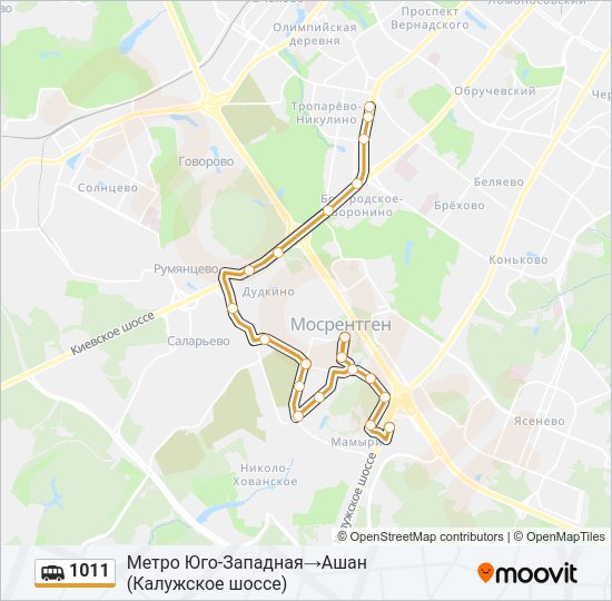 1011 Shuttle Line Map