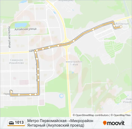1013 Shuttle Line Map