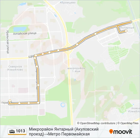 1013 Shuttle Line Map