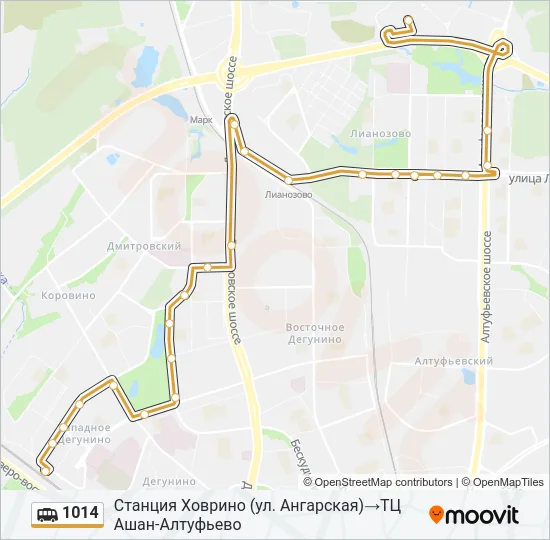 1014 Shuttle Line Map
