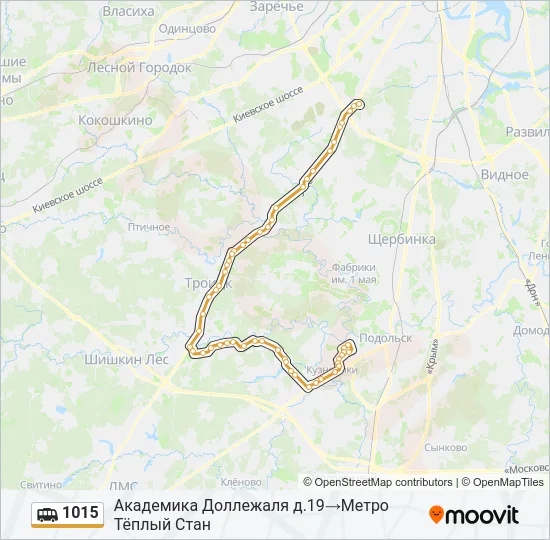 1015 Shuttle Line Map