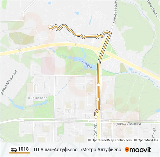 1018 Shuttle Line Map