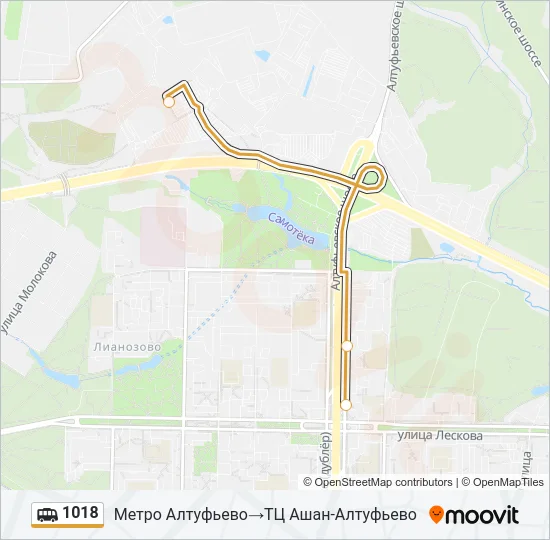 1018 Shuttle Line Map