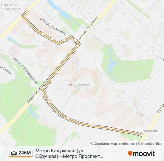 246М Shuttle Line Map