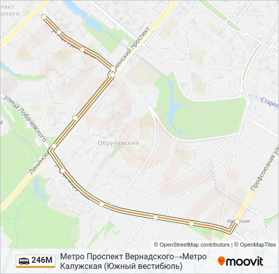 Маршрутка 246М: карта маршрута